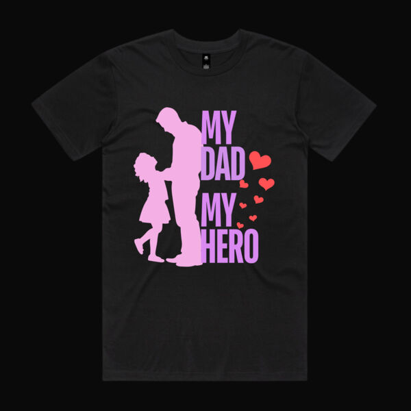 MY DAD MY HERO HEARTS - Mens Staple T-Shirt Thumbnail