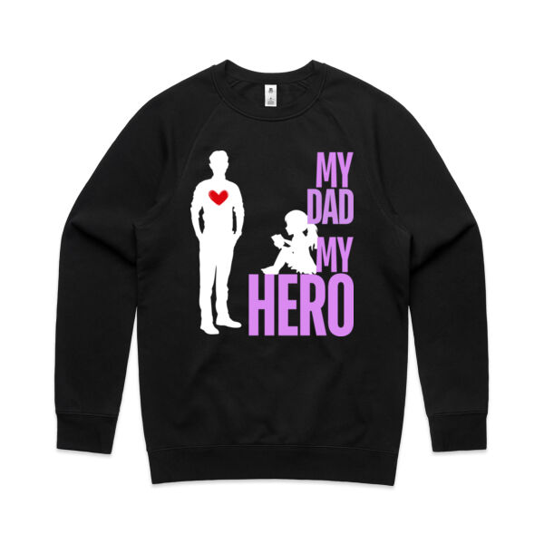 MY DAD MY HERO BUTTERFLY - Mens Supply Sweatshirt Thumbnail
