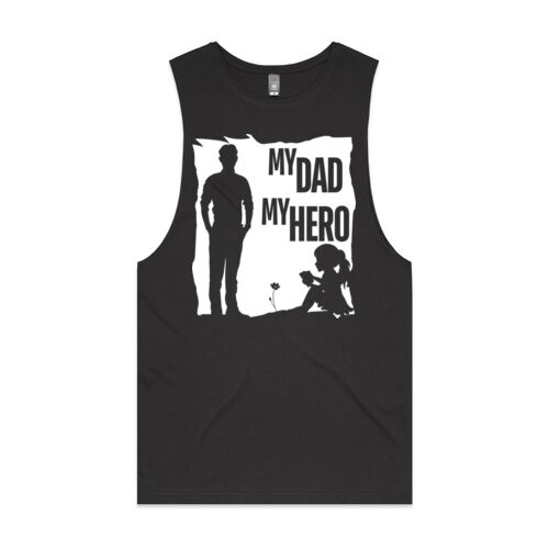 MY DAD MY HERO FLOWER - Mens Barnard Tank Thumbnail