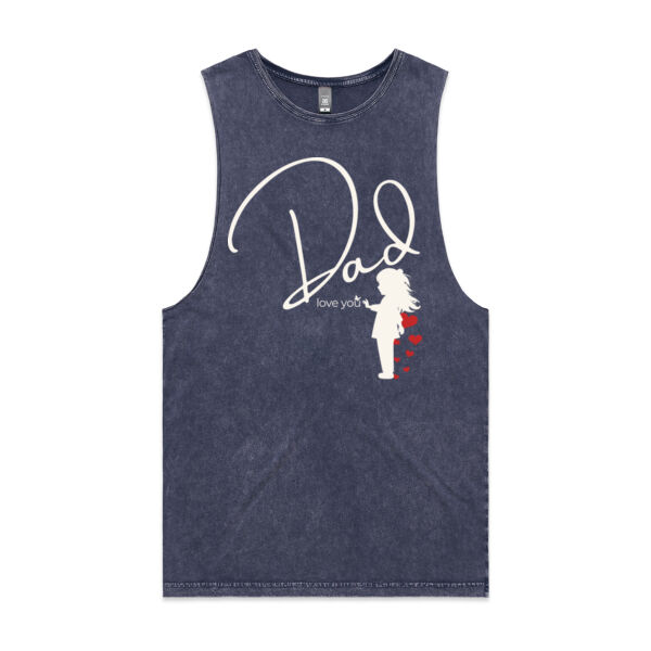 DAD LOVE YOU - Mens Stone Wash Barnard Tank Thumbnail