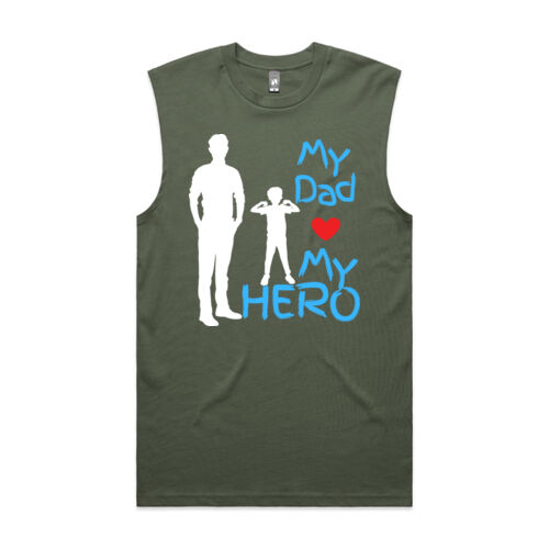 MY HERO MY DAD STRONG - Mens Barnard Tank Thumbnail