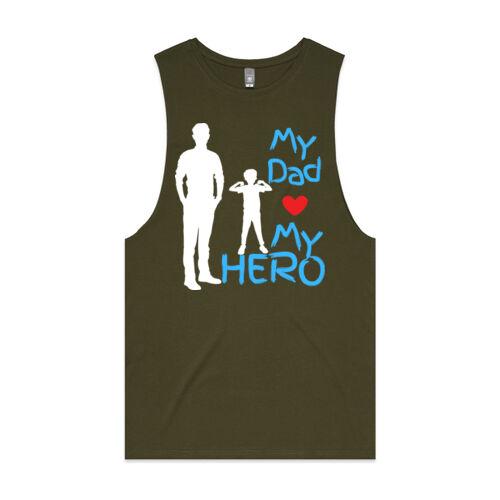 MY HERO MY DAD STRONG - Mens Barnard Tank Thumbnail