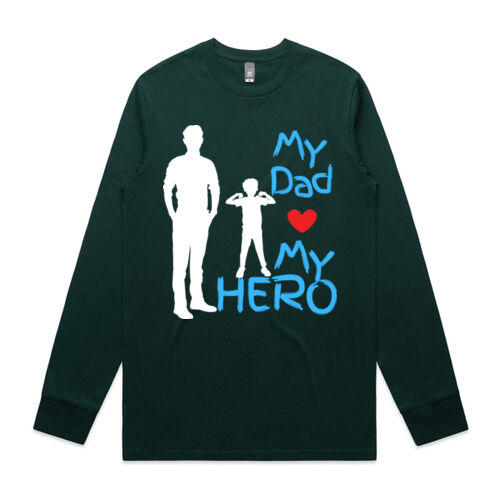 MY HERO MY DAD STRONG - Mens Staple Longleeved T-Shirt Thumbnail