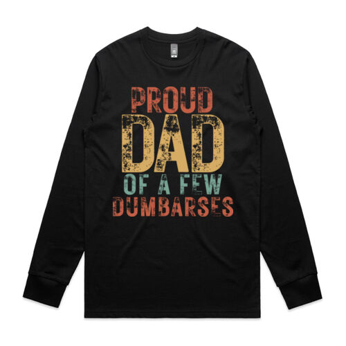 PROUD DAD VINTAGE - Mens Staple Longsleeve T-Shirt Thumbnail