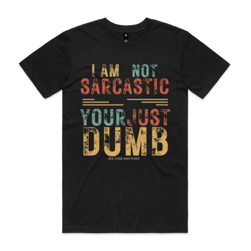 I AM NOT SARCASTIC VINTAGE - Mens Staple T-Shirt Thumbnail
