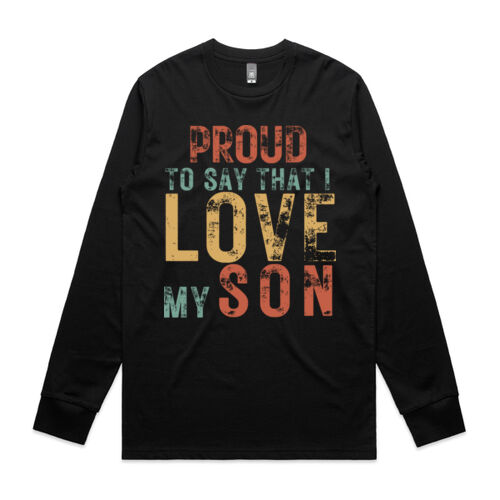 I LOVE MY SON VINTAGE - Mens Staple Longsleeved T-Shirt Thumbnail