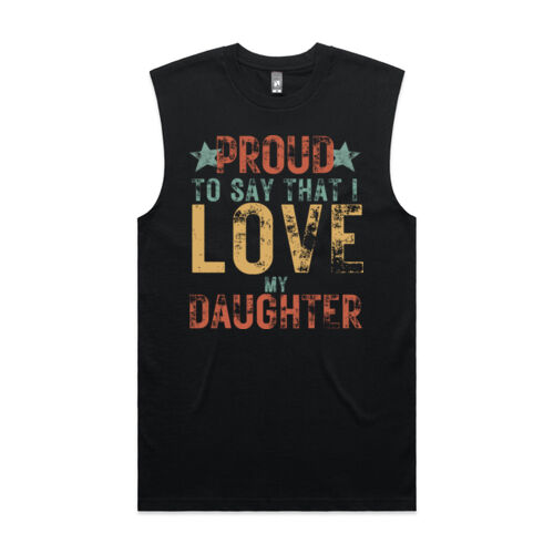 I LOVE MY DAUGHTER VINTAGE - Mens Classic Tank Thumbnail