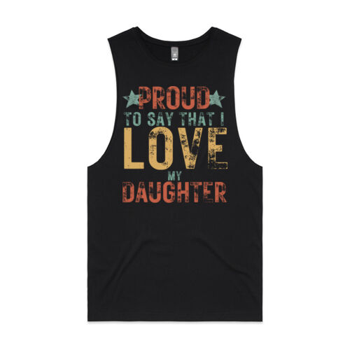 I LOVE MY DAUGHTER VINTAGE - Mens Barnard Tank Thumbnail