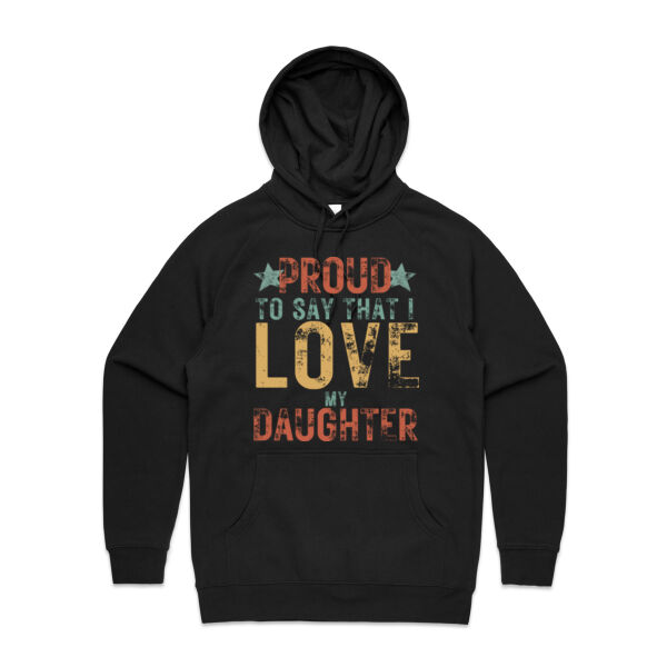 I LOVE MY DAUGHTER VINTAGE - Mens Supply Hoodie Thumbnail