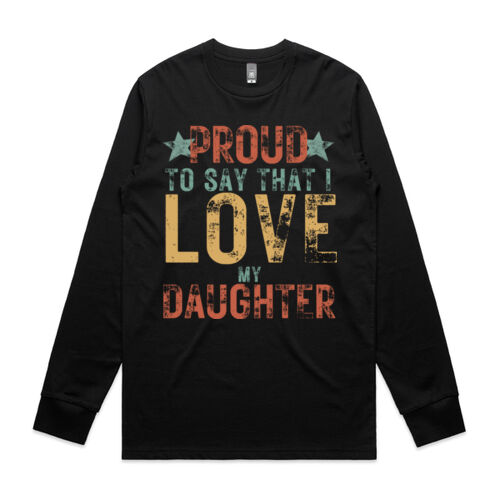I LOVE MY DAUGHTER VINTAGE - Mens Staple Longsleeve T-Shirt Thumbnail