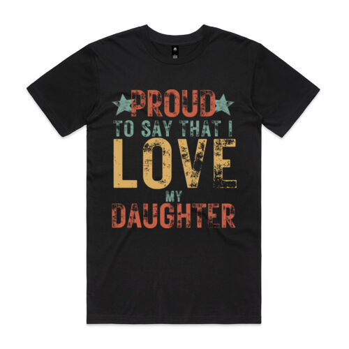 I LOVE MY DAUGHTER VINTAGE - Mens Staple T-Shirt Thumbnail