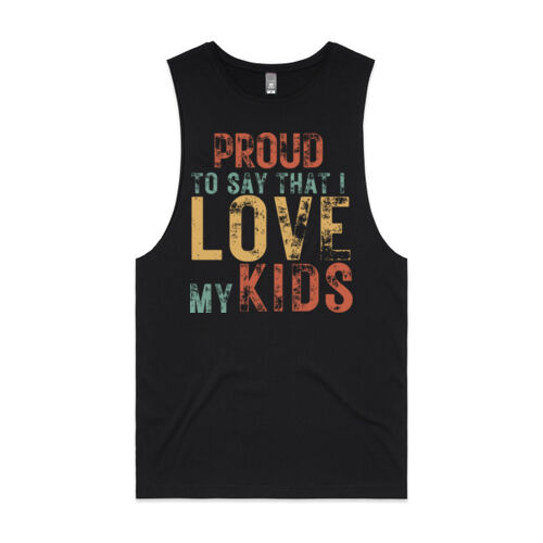 I LOVE MY KIDS VINTAGE - Mens Barnard Tank Thumbnail