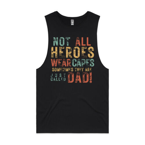NOT ALL HEROES WEAR CAPES VINTAGE - Mens Barnard Tank Thumbnail