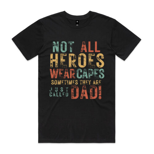 NOT ALL HEROES WEAR CAPES VINTAGE - Mens Staple T-Shirt Thumbnail