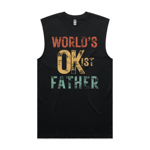 WORLDS OKIST FATHER VINTAGE - Mens Classic Tank Thumbnail
