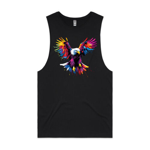 Vibrant Colourful Paint Splatter | Soaring Eagle - Mens Barnard Tank Thumbnail