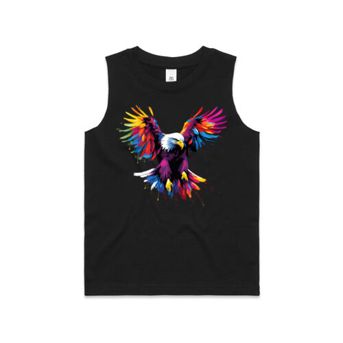 Vibrant Colourful Paint Splatter | Soaring Eagle - Kids Barnard Tank Thumbnail
