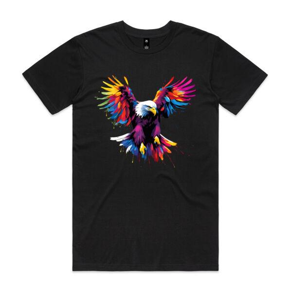 Vibrant Colourful Paint Splatter | Soaring Eagle - Mens Staple T-Shirt Thumbnail