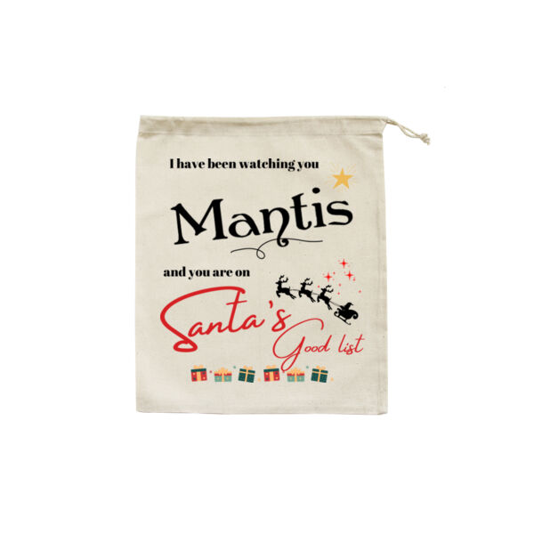 Christmas Santa Sack Medium | Santas List - Personalise Thumbnail