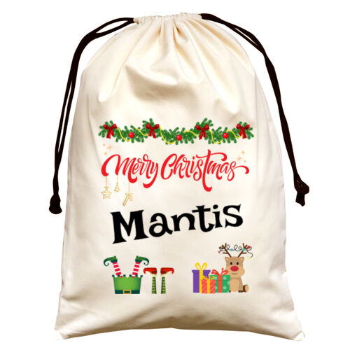 Christmas Santa Sack Large | Merry Christmas - Personalise Thumbnail