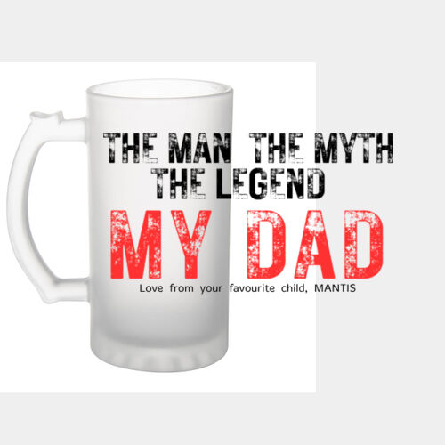 Frosted Beer Mug | The Man The Myth The Legend Thumbnail