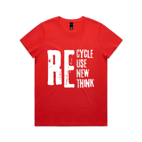 Make a Statement: RE- Inspired Social Responsibility - Womens Maple T-shirt Thumbnail