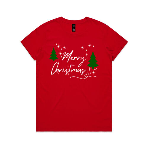 Merry Christmas | Merry Xmas - Womens Maple T-Shirt Thumbnail