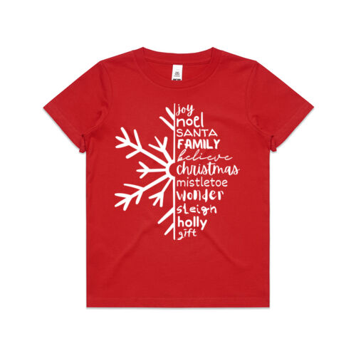 Merry Christmas | Snow Flake Joy - Kids T-Shirt Thumbnail