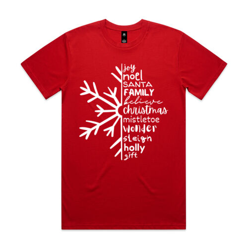 Merry Christmas | Snow Flake Joy - Mens Staple T-Shirt Thumbnail