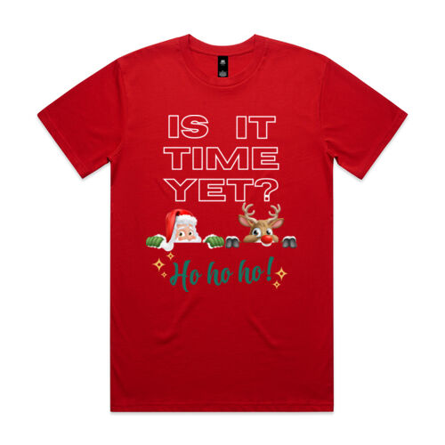 Merry Christmas | Is It Time Yet - Mens Staple T-Shirt Thumbnail