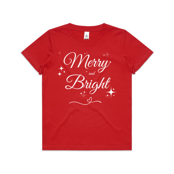 Merry Christmas | Merry and Bright - Kids T-Shirt Thumbnail