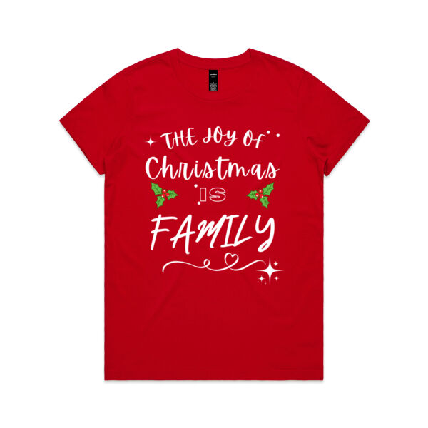 Merry Christmas | The Joy of Christmas - Womens Maple T-Shirt Thumbnail