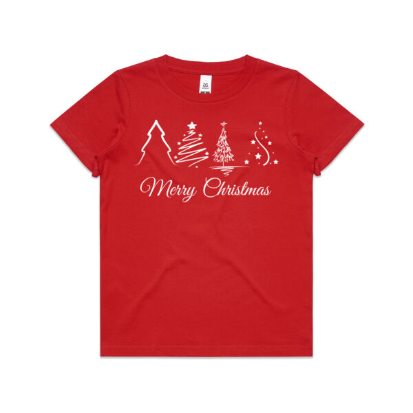 Merry Christmas | Christmas Tree - Kids T-Shirt Thumbnail