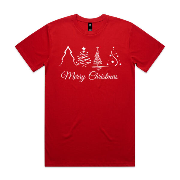 Merry Christmas | Christmas Tree - Mens Staple T-Shirt Thumbnail