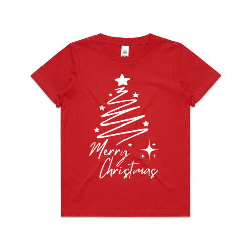 Merry Christmas | Festive Christmas Tree - Kids T-Shirt Thumbnail