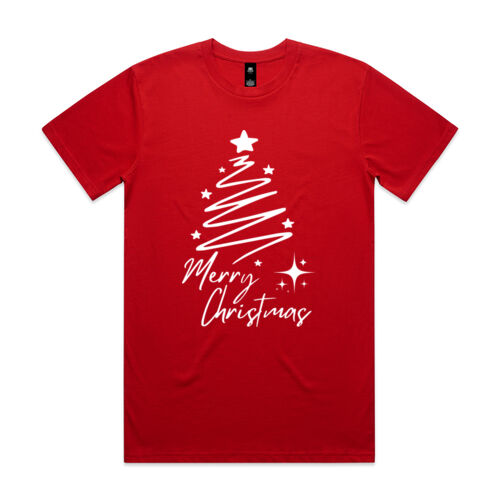 Merry Christmas | Festive Christmas Tree - Mens Staple T-Shirt Thumbnail