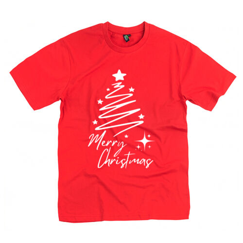 Merry Christmas | Festive Christmas Tree - Unisex Classic T-Shirt Thumbnail