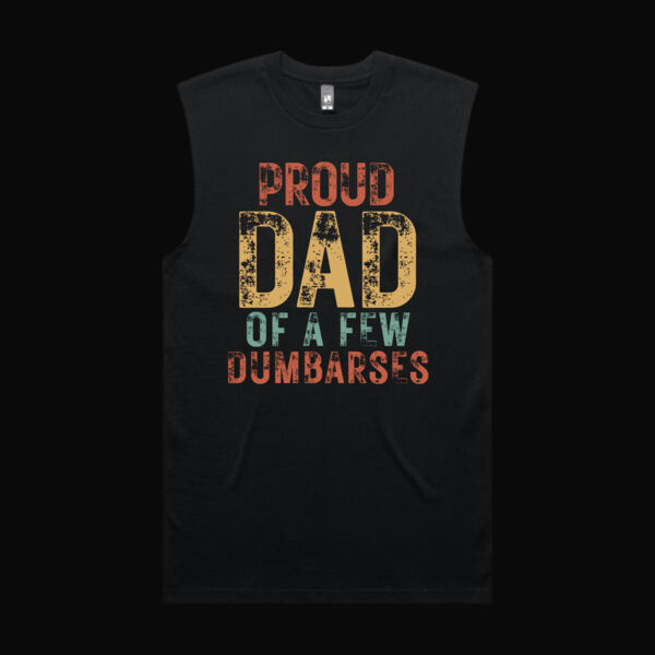 Proud Dad of a Few Dumb Arses Vintage Tank Top Thumbnail