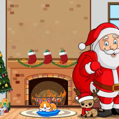 Puzzle   Santa inside house Personalised Thumbnail